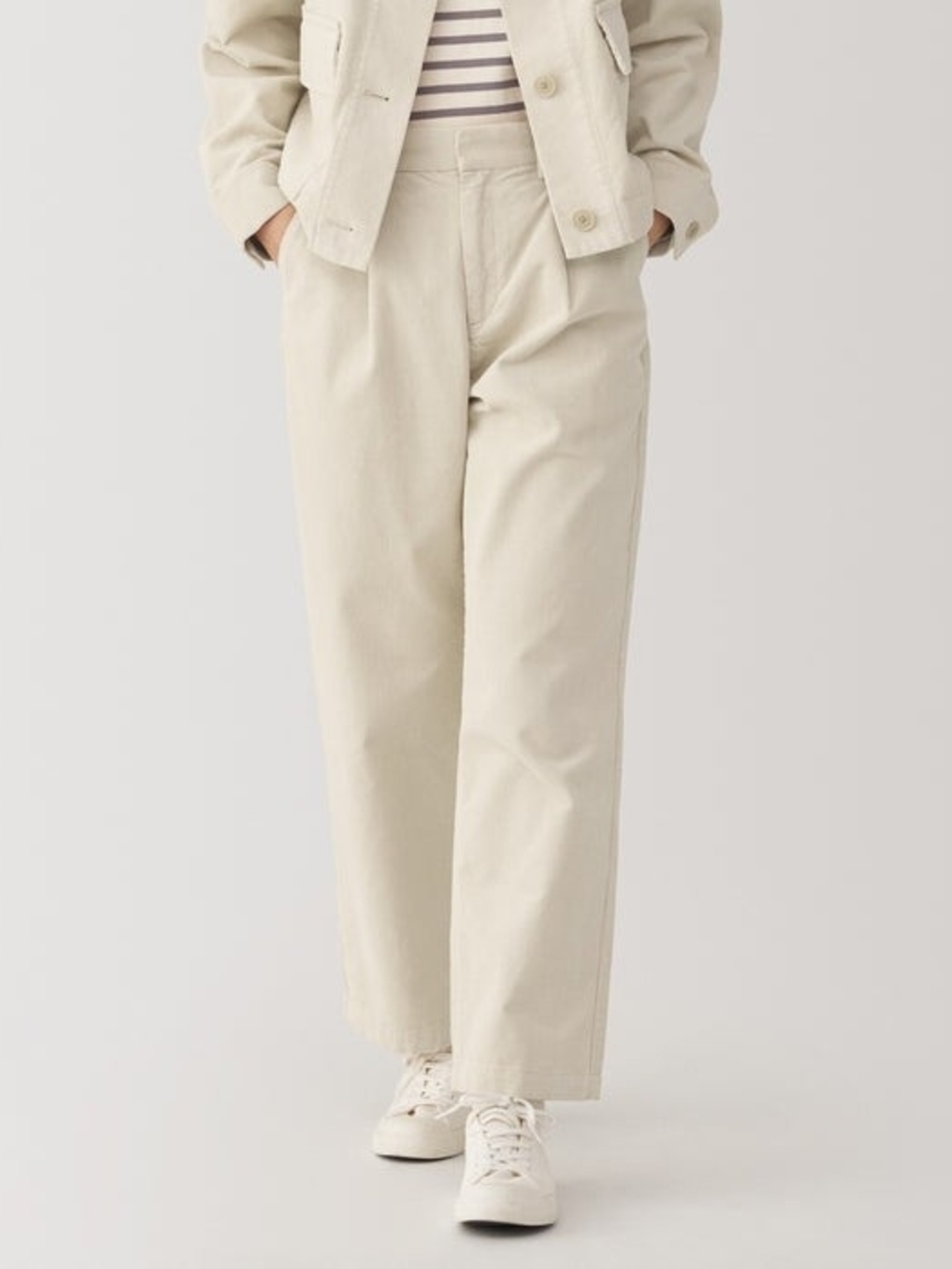 Muji Straight-Leg Women's Kapok Blend Corduroy Sz EUR 8